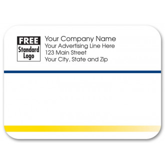 Navy & Yellow Business Mailing Label