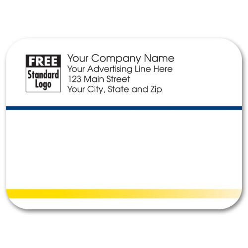 Navy & Yellow Business Mailing Label Navy & Yellow Business Mailing Label