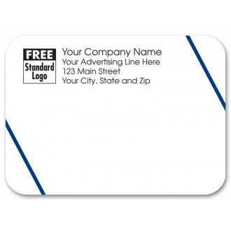 Angled Navy Mailing Labels
