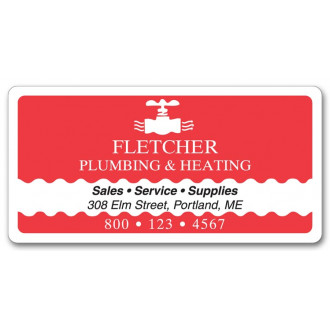 Rectangle Red Company Address Paper Label