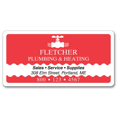 Rectangle Red Company Address Paper Label Rectangle Red Company Address Paper Label