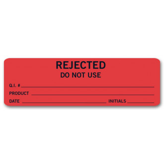 Rejected Printed Paper Labels