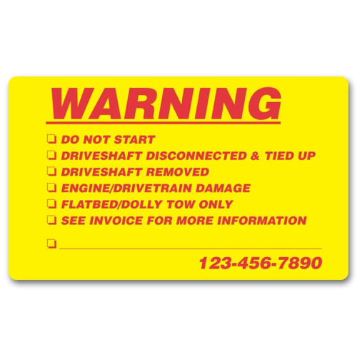 Customized Warning Company Labels Customized Warning Company Labels