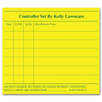Servicing Checklist Operations Label