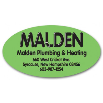 Oval Advertising Stickers