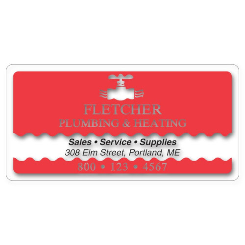 Rectangle Red Company Address Poly Label Rectangle Red Company Address Poly Label