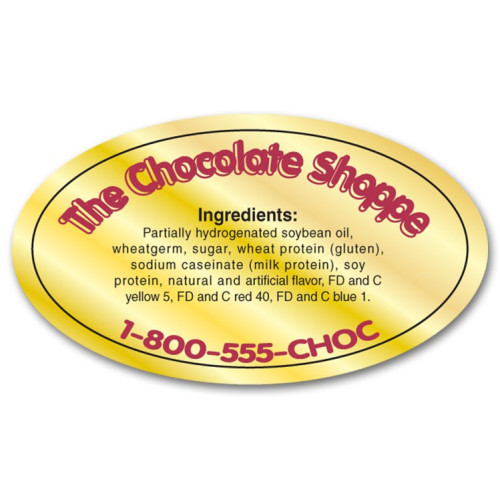 Polyester Oval Ink Colored Labels Polyester Oval Ink Colored Labels