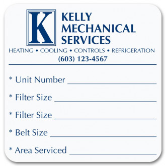 Weatherproof 3 Inch Square Label