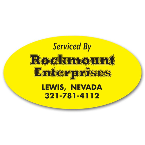 3 Inch Weatherproof Oval Labels 3 Inch Weatherproof Oval Labels