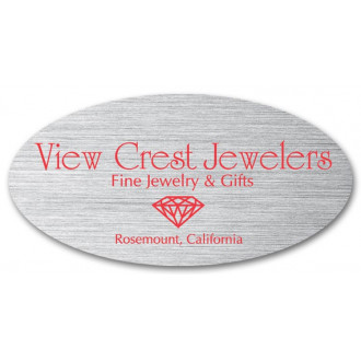 2 Inch Oval Weatherproof Label
