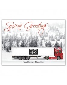 On the Road Transportation Holiday Logo Cards 