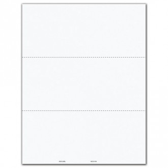 Bulk Laser 1099 NEC Blank Copy Backer Sheet 2UP S/B  3UP