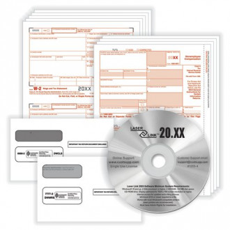 1099-NEC & W2 Laser Set with Envelopes & Software