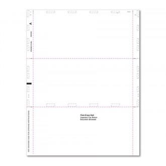 Bulk Laser 1099-NEC Blank Face Backer Cut