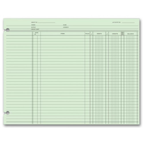 Accounting Ledger Sheets - End Balance Accounting Ledger Sheets - End Balance