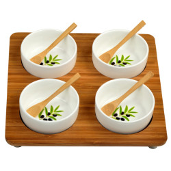 Four Bowl Square Serving Platter