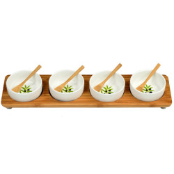 Four Bowl in Line Serving Platter
