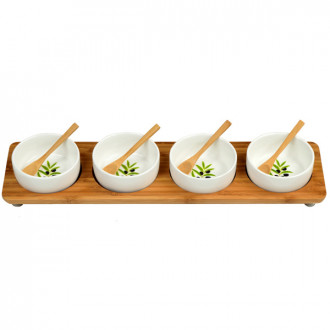 Four Bowl in Line Serving Platter