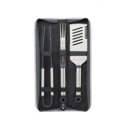 Gourmet Silver - 3 pc Barbecue tool set 