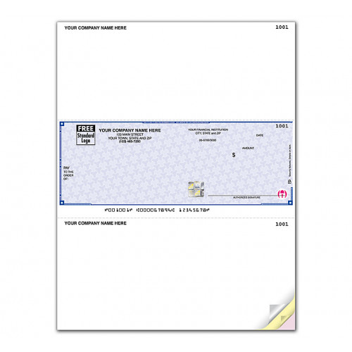 High Security Laser Middle Check, Compatible with Peachtree High Security Laser Middle Check, Compatible with Peachtree