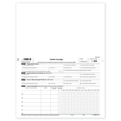 Bulk Laser 1095-B ACA Health Coverage Bulk Laser 1095-B ACA Health Coverage