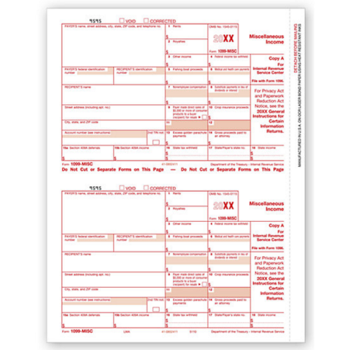 Laser 1099 MISC Income, Federal Copy A Laser 1099 MISC Income, Federal Copy A