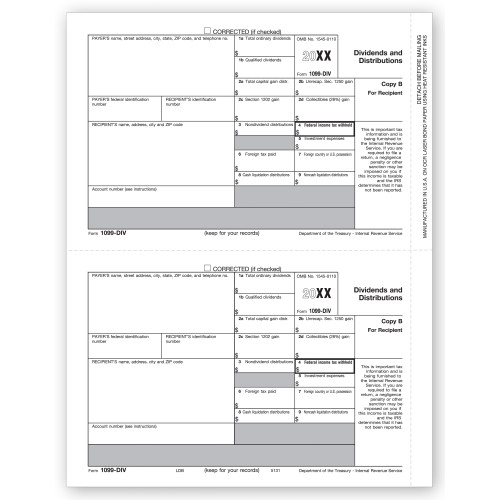 Laser 1099 DIV Income, Recipient Copy B Laser 1099 DIV Income, Recipient Copy B