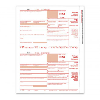 Laser 1098 Mortgage Interest, Federal Copy A, Bulk