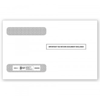 4 Up Horizontal Laser W 2 Double Window Envelope