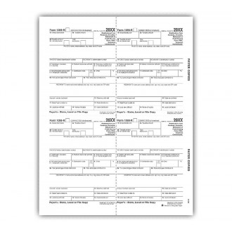 4 Up Laser 1099 R Payer, State, Local or File Copy Bulk