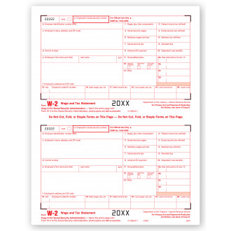 Laser W 2, Federal Copy A, Bulk