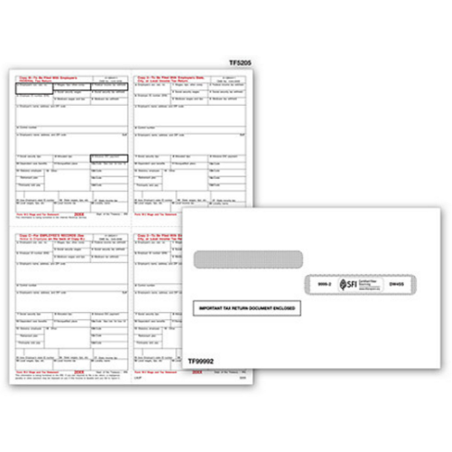 4 Up Laser W 2 Set & Envelope Kit 4 Up Laser W 2 Set & Envelope Kit