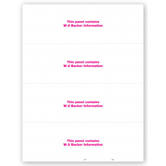 4 Up Blank Laser W 2, Horizontal Format