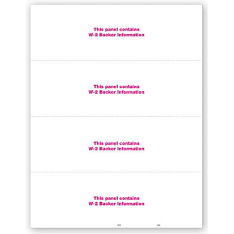 4 Up Blank Laser W 2, Horizontal Format, Bulk