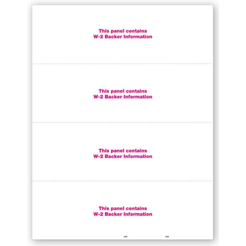 4 Up Blank Laser W 2, Horizontal Format, Bulk 4 Up Blank Laser W 2, Horizontal Format, Bulk