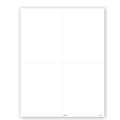 4 Up Blank Laser W 2 without Backer, Bulk 4 Up Blank Laser W 2 without Backer, Bulk