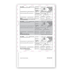 14" 3-UP LASER 1099-R, HORIZONTAL FORMAT, PRESSURE SEAL