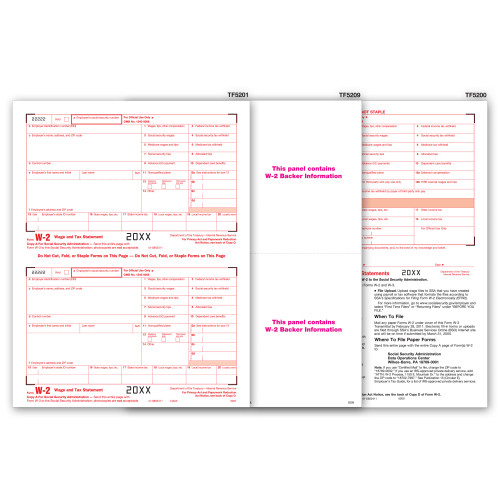 Blank Laser W 2 Set with Backer, 4 part Blank Laser W 2 Set with Backer, 4 part