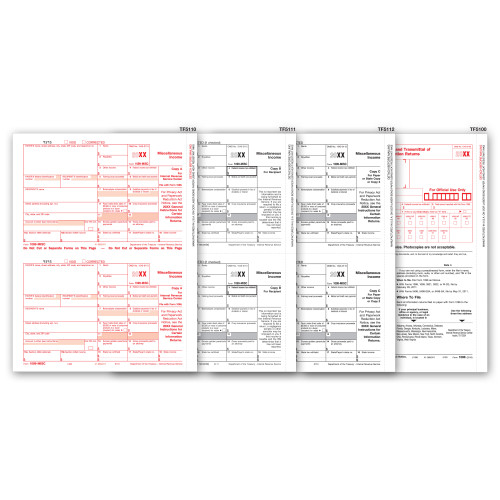 Laser 1099 MISC Income Set, 4 part Laser 1099 MISC Income Set, 4 part