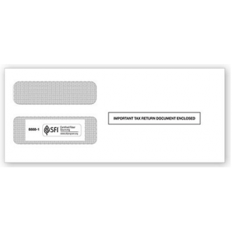 1099 3 Up Double Window Envelope (Stub On)