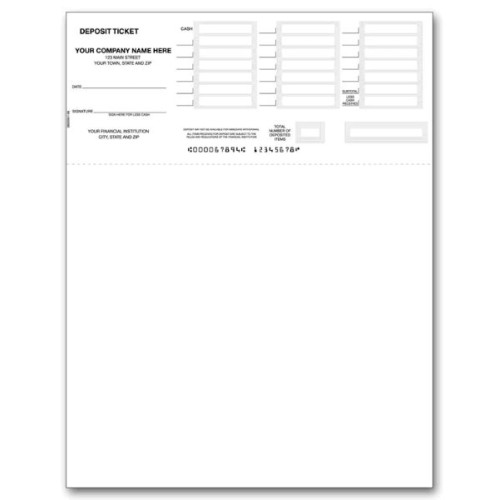 Deposits - Laser or Inkjet - Deposit Slips - Business Checks Deposits - Laser or Inkjet - Deposit Slips - Business Checks