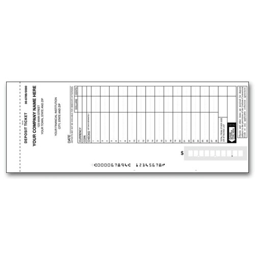 Loose Deposit Tickets - Max. Entry (200034) - Deposit Slips - Business Checks Loose Deposit Tickets - Max. Entry (200034) - Deposit Slips - Business Checks