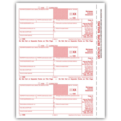 Laser 1098 Mortgage Interest, Federal Copy A Laser 1098 Mortgage Interest, Federal Copy A