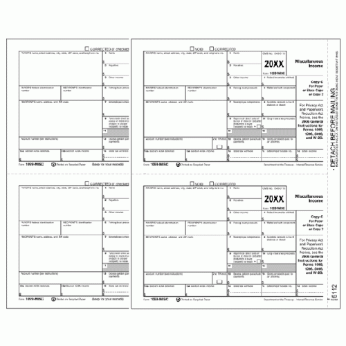 Laser 1099 MISC Income Electronic Filing Set, 3 part Laser 1099 MISC Income Electronic Filing Set, 3 part