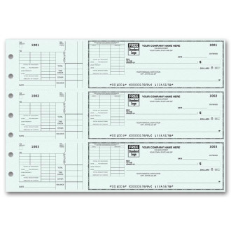 53223N, 3-To-A-Page Checks with Voucher Stub