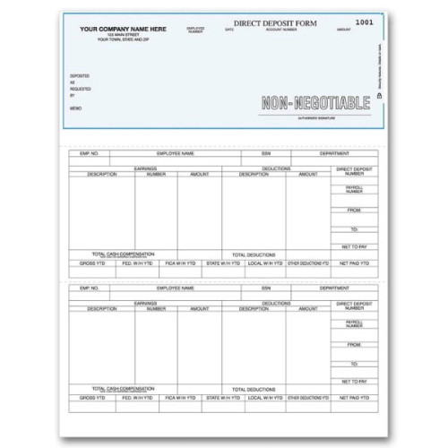 Laser Direct Deposit Form - Deposit Slips - Business Checks Laser Direct Deposit Form - Deposit Slips - Business Checks