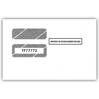 1099 2 Up Double Window Envelope, Self Seal