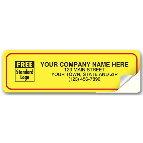 Weather-Resistant Labels, Laminated Vinyl, Yellow Weather-Resistant Labels, Laminated Vinyl, Yellow