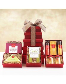 Mouthwatering Meat and Cheese Gift Tower