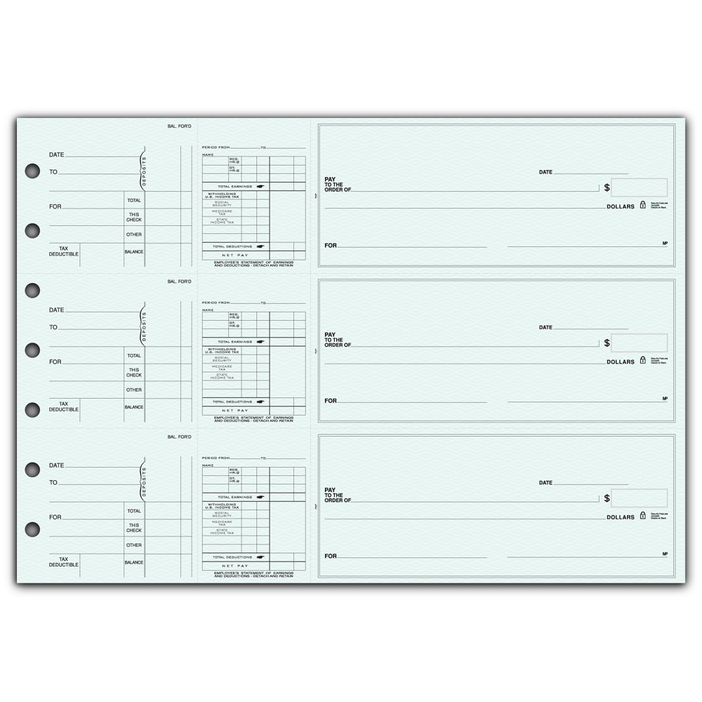 3-On-A-Page Payroll Check (53226N) - 3-To-A-Page Checks  - Business Checks 